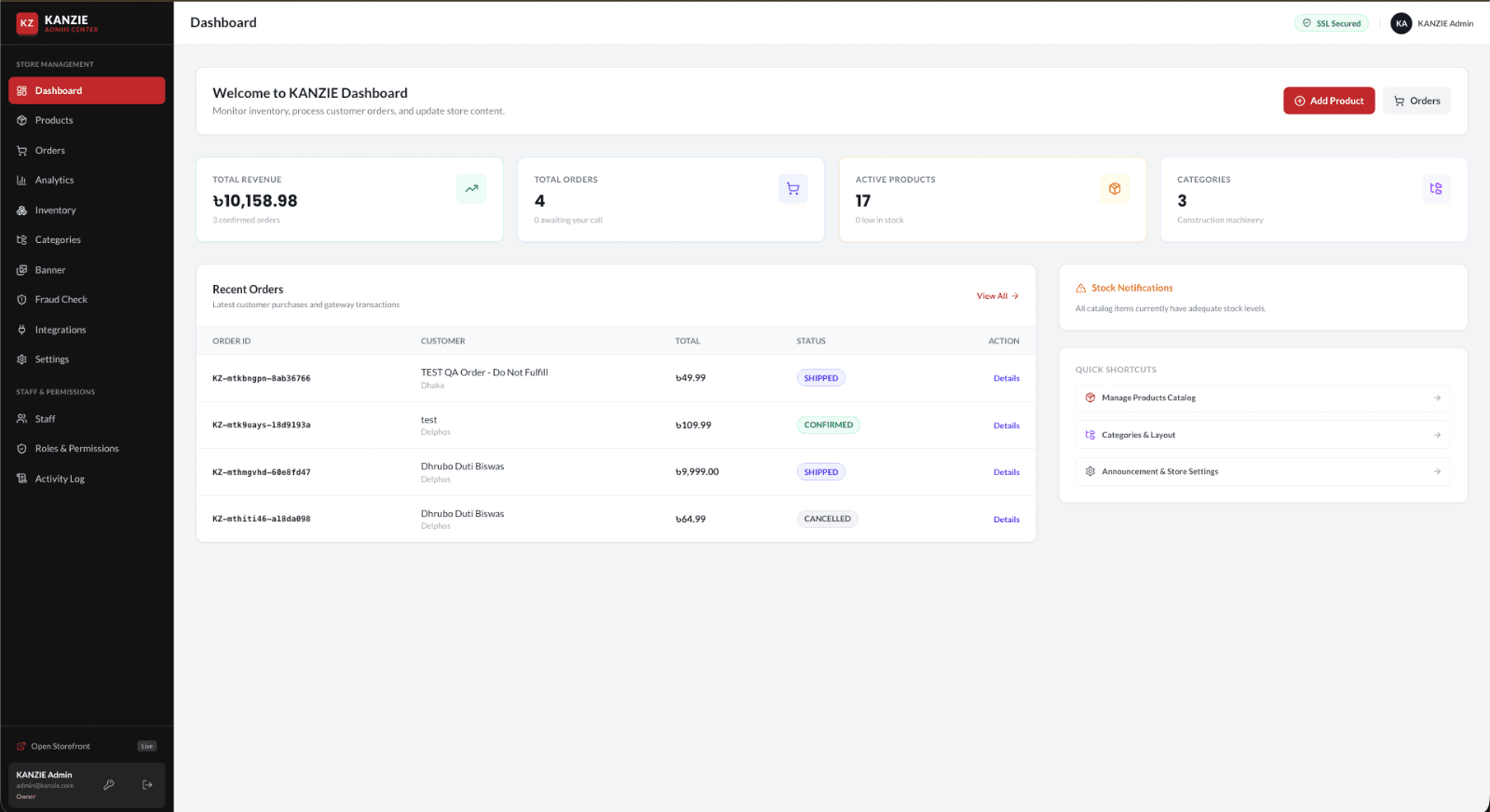 Admin Panel
